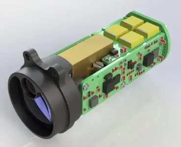 Cylinder laser rangefinder module