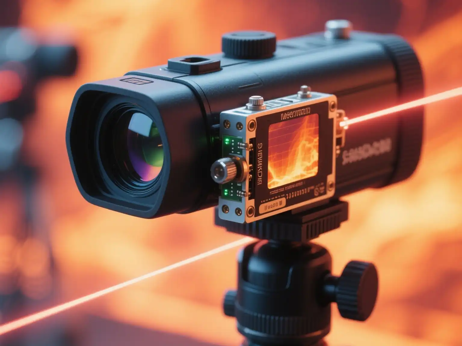 laser range finder for thermal imaging