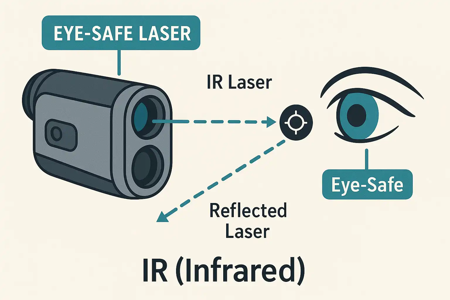 eye-safe laser range finder